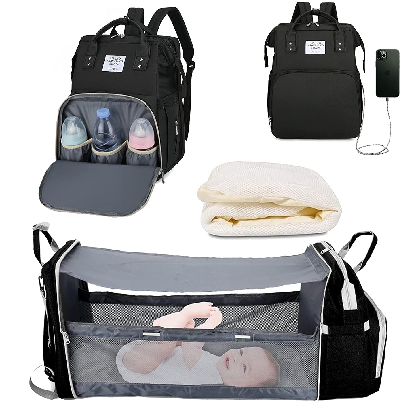 Sac à langer portatif | Berceau de voyage BabyNappy™ - Bébé Needs
