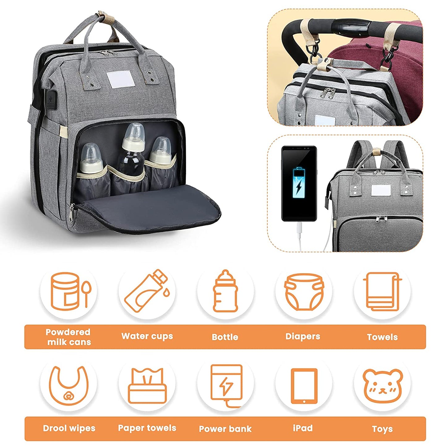 Sac à langer portatif | Berceau de voyage BabyNappy™ - Bébé Needs
