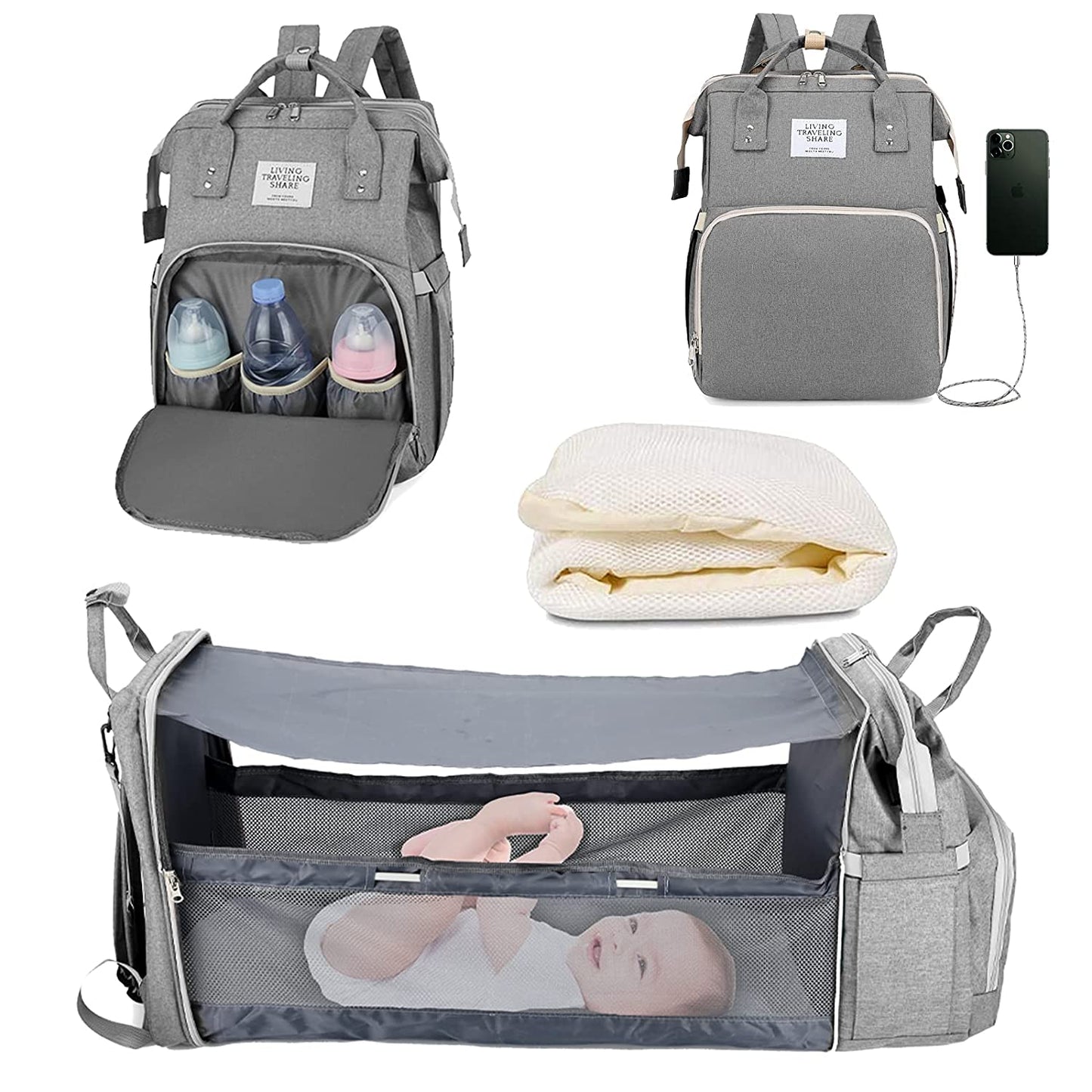 Sac à langer portatif | Berceau de voyage BabyNappy™ - Bébé Needs