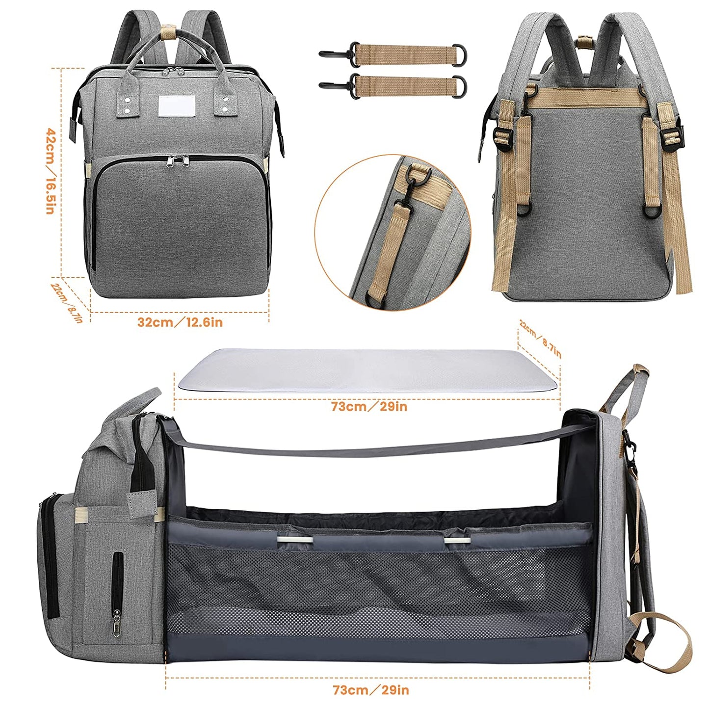 Sac à langer portatif | Berceau de voyage BabyNappy™ - Bébé Needs